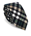 Narrow Multicolor Checkered Tie