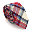 Narrow Multicolor Checkered Tie