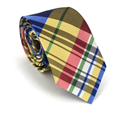 Narrow Multicolor Checkered Tie