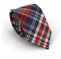 Narrow Multicolor Checkered Tie