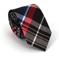 Narrow Multicolor Checkered Tie
