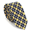 Tricolor Check Slim Tie