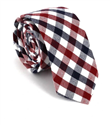 Tricolor Check Slim Tie