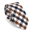 Tricolor Check Slim Tie