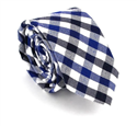 Tricolor Check Slim Tie