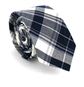 Tricolor Check Slim Tie
