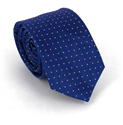 Narrow Blue Polka Dot Tie