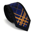 Tricolor Geometric Pattern Slim Tie