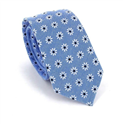 Blue Floral Pattern Slim Tie