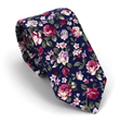 Narrow Blue Floral Tie
