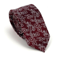 Narrow Burgundy Floral Tie