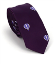 Narrow Purple Hot Air Balloons Tie