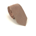 Solid Brown Slim Tie