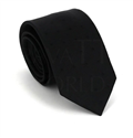 Narrow Black Tie with Polka Dots