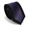 Narrow Black and Violet Tie