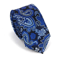 Narrow Blue Paisley Tie