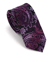 Narrow Purple Paisley Tie