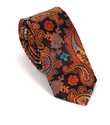 Narrow Orange Paisley Tie