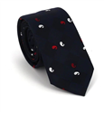 Narrow Black Paisley Tie