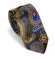 Olive Green Narrow Paisley Tie