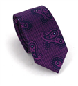 Violet and Blue Paisley Slim Tie