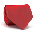 Solid Red Tie with Horizontal Stripe