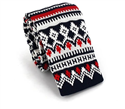 Winter Pattern Blue Knit Tie