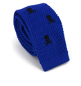 Blue Skull Knit Tie