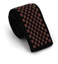 Dark and Light Brown Checkered Knit Tie