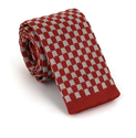 Brown and Gray Checkered Knit Tie