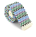 Multicolor Check Knit Tie