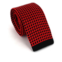 Red and Black Checkered Knit Tie