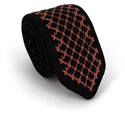 Black and Brown Patterned Knit Tie