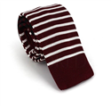 Crimson Knit Tie with Fine Stripes