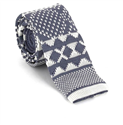 Winter Pattern Grey Knit Tie
