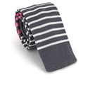 Grey Knit Tie with Fine Stripes