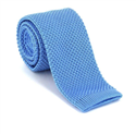 Light Blue Solid Knit Tie