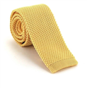 Beige Solid Knit Tie