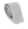 Light Grey Solid Knit Tie