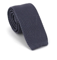 Dark Grey Solid Knit Tie