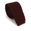 Solid Chocolate Brown Knit Tie