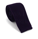Solid Purple Knit Tie