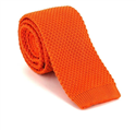 Solid Orange Knit Tie