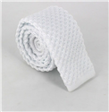 White Wave Textured Knit Tie