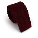 Plain Burgundy Wave Knit Tie