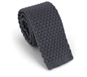 Dark Grey Textured Knit Tie