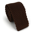 Brown Wave Textured Knit Tie