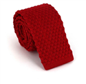 Red Wave Textured Knit Tie