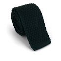 Dark Green Wavy Knit Tie