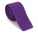 Solid Purple Knit Tie